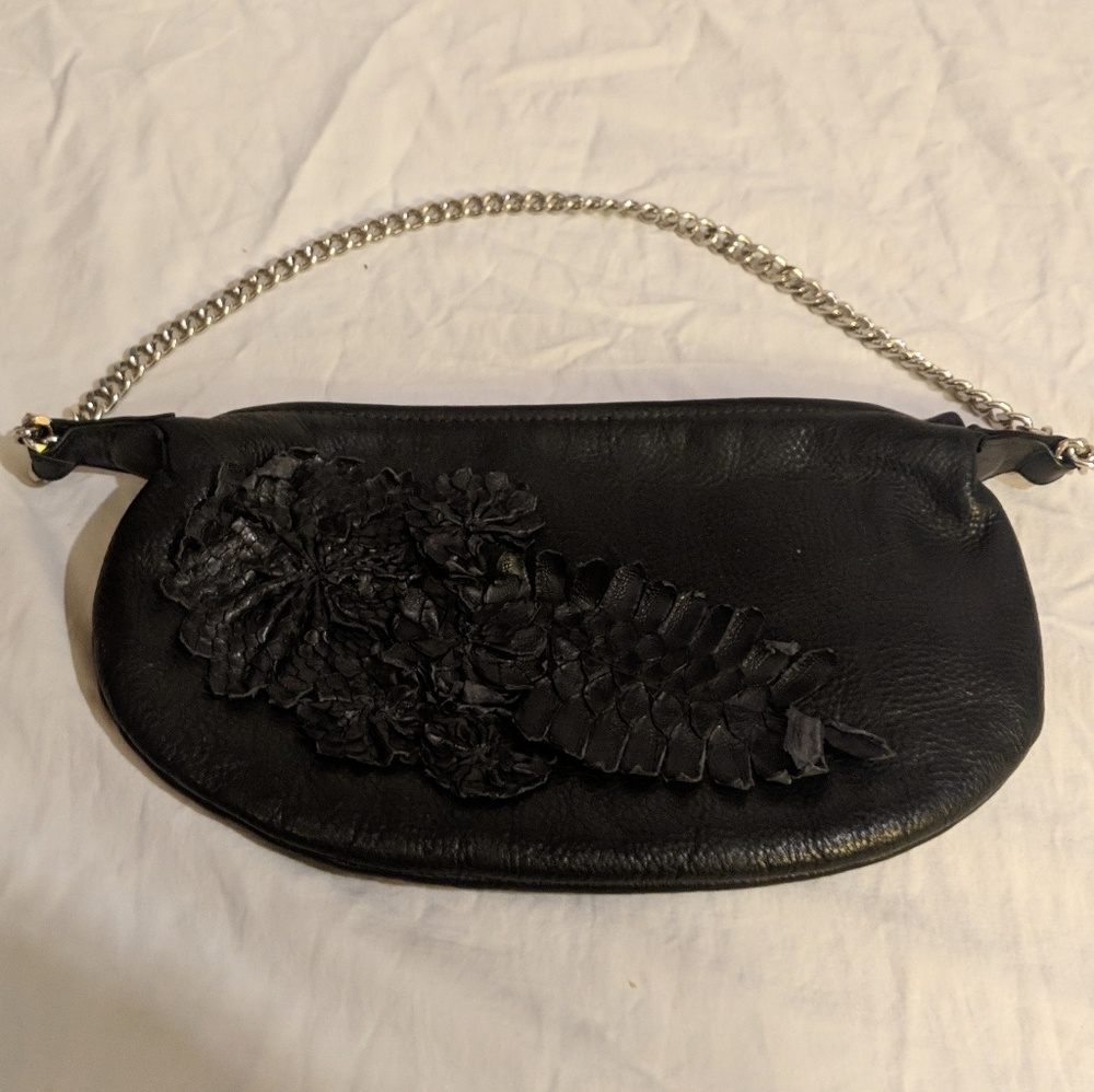 Leather flower purse